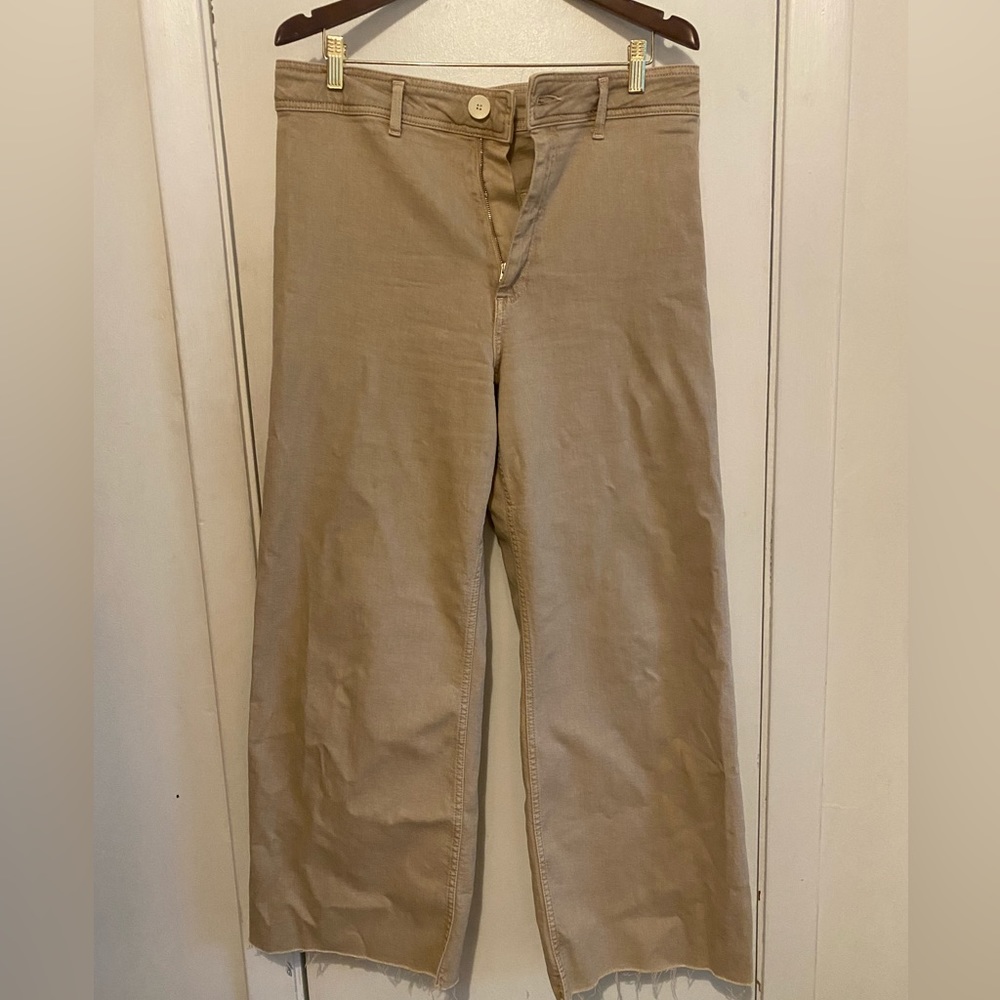 Zara marine wide leg jeans tan size 12. And blu worn a few times.